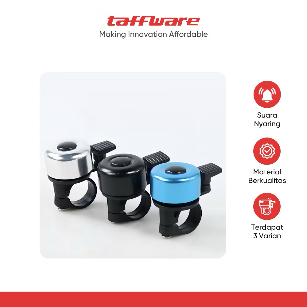 ￼TaffSPORT Bel Sepeda Aluminium Safety Cycling Horn - CQC