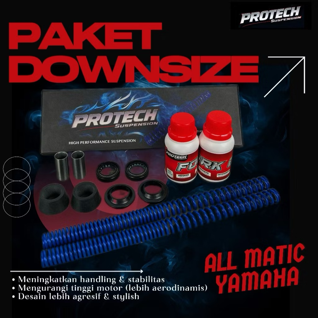 ￼PRO02 DOWNSIZE ALL MATIC YAMAHA (1 PAKET LENGKAP ISI 6 PCS) LOWRINGKIT PAKET DOWNSIZE SHOCK DEPAN
